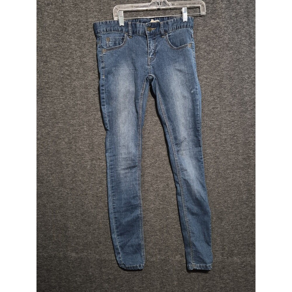 Free People size 27 denim jeans skinny blue pockets zip button stretch juniors